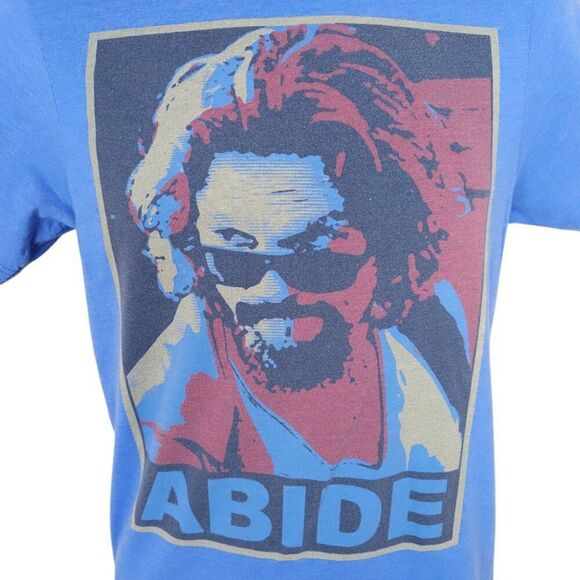 The Big Lebowski T Shirt Mens Size Small Blue Abide The Dude Comedy Movie - Picture 3 of 6